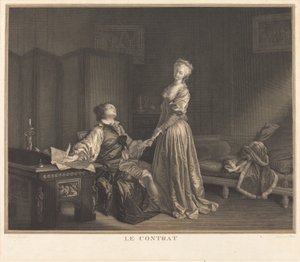 Sözleşme by Maurice Blot after Jean Honoré Fragonard