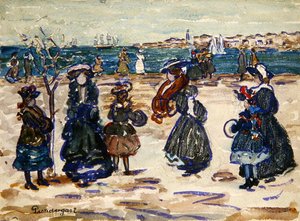Limanın karşısında, Salem (kağıt üzerine grafit üzerine suluboya ve guaj boya) by Maurice Brazil Prendergast