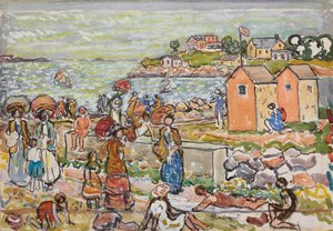 Yıkananlar ve Bebek Arabaları, c.1919 by Maurice Brazil Prendergast