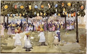 Central Park, New York, 4 Temmuz by Maurice Brazil Prendergast