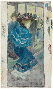 Mavi Elbiseli Zarif Kadın, c.1893-94 by Maurice Brazil Prendergast