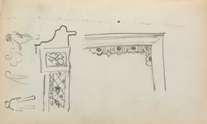 İtalyan Eskiz Defteri: Mimari Detaylar ve Figürler sayfa 199, 1898-1899. by Maurice Brazil Prendergast