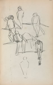 İtalyan Sketchbook: Rakamlar sayfa 200, 1898-1899. by Maurice Brazil Prendergast