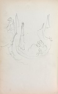 İtalyan Sketchbook: Gondol sayfa 35, 1898-1899. by Maurice Brazil Prendergast