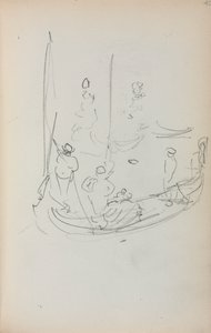 İtalyan Sketchbook: Gondol sayfa 40, 1898-1899. by Maurice Brazil Prendergast