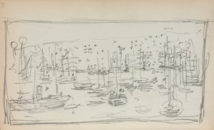 İtalyan Sketchbook: Liman sayfa 78, 1898-1899. by Maurice Brazil Prendergast