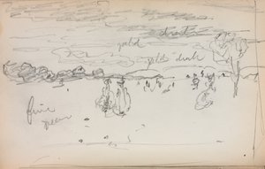 İtalyan Eskiz Defteri: Manzara sayfası 57, 1898-1899. by Maurice Brazil Prendergast