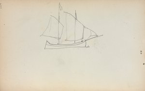 İtalyan Sketchbook: Yelkenli sayfa 224, 1898-1899. by Maurice Brazil Prendergast
