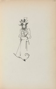 İtalyan Eskiz Defteri: Ayakta Kadın sayfa 118, 1898-1899. by Maurice Brazil Prendergast