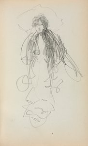 İtalyan Eskiz Defteri: Ayakta Kadın sayfa 219, 1898-1899. by Maurice Brazil Prendergast