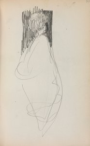 İtalyan Eskiz Defteri: Ayakta Kadın sayfa 50, 1898-1899. by Maurice Brazil Prendergast