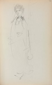 İtalyan Eskiz Defteri: Ayakta Kadın sayfa 72, 1898-1899. by Maurice Brazil Prendergast