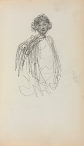 İtalyan Eskiz Defteri: Kadın, bel uzunluğu sayfa 217, 1898-1899. by Maurice Brazil Prendergast