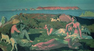 Yeşil Tonlarda Deniz Manzarası by Maurice Denis