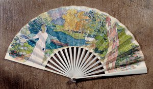 Maurice Denis (1870-1943) tarafından dekore edilmiş nişan yelpaze, 1891 by Maurice Denis