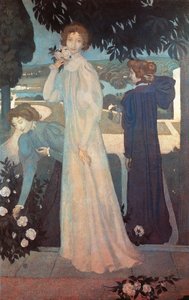 Matmazel Yvonne Lerolle üç açıdan by Maurice Denis