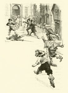 Üç Silahşörler için İllüstrasyon (gravür) by Maurice Leloir