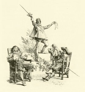Üç Silahşörler için İllüstrasyon (gravür) by Maurice Leloir