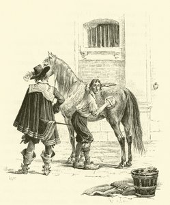 Üç Silahşörler için İllüstrasyon (gravür) by Maurice Leloir