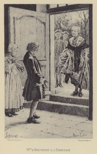 Madame de Houtetout at the Hermitage (gravure) by Maurice Leloir