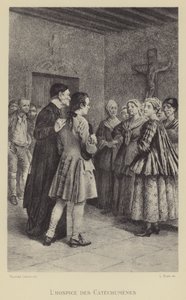 catechumens hospis (gravür) by Maurice Leloir
