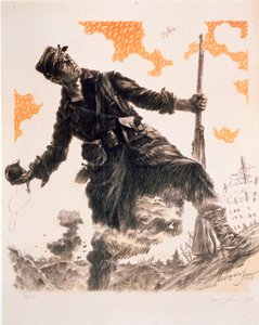 Fransız Birinci Dünya Savaşı propaganda afişi Tüylüler Günü. 25-26 Aralık 1915, pub. 1915