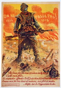 On ne passe pas, 1914-1918, basılmış Paris, c.1918