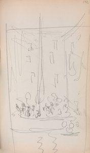 İtalyan Eskiz Defteri: Figürlü Tekne (sayfa 172) by Maurice Prendergast