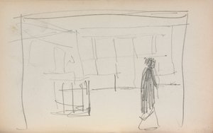 İtalyan Eskiz Defteri: İç mekanda figür (sayfa 175) by Maurice Prendergast