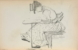 İtalyan Eskiz Defteri: Oturan Kadın (sayfa 107) by Maurice Prendergast