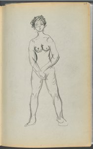 Eskiz Kitabı- Granite Shore Hotel, Rockport, sayfa 169: Çıplak Kadın by Maurice Prendergast