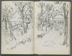 Eskiz defteri, The Dells, N° 127, sayfa 004 5: Manzara by Maurice Prendergast