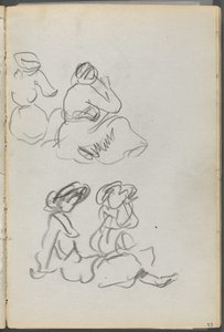 Eskiz Defteri, The Dells, N° 127, sayfa 093: Oturan Figürler by Maurice Prendergast