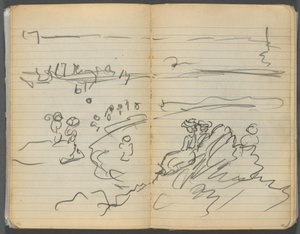 Eskiz defteri, sayfa 082  83: Sahil Manzarası by Maurice Prendergast