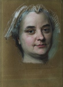 Madam Pèlerin portresi. by Maurice Quentin de La Tour