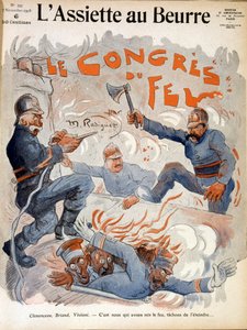 Fransız devlet adamları Aristide Briand, Georges Clemenceau ve Rene Viviani