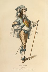 Don Juan rolü için kostüm, yaklaşık 1868 (gravür) by Maurice Sand