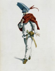 Fritellino “Masques et bouffons”tan (İtalyan komedisi), metin ve çizimler Maurice Sand, gravürler A. Manceau, önsöz Georges Sand, Paris, Michel Lévy Frères by Maurice Sand