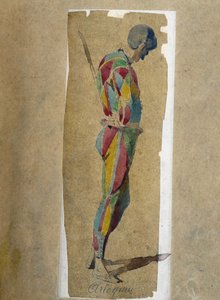 Harlequin, “” Masques et bouffons””tan (İtalyan komedisi), metin ve çizimler Maurice Sand, gravürler A. Manceau, önsöz Georges Sand by Maurice Sand