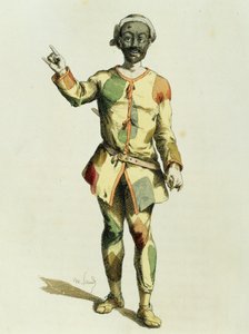 1570 yılında Harlequin, Maurice Sand (1823-1889) tarafından by Maurice Sand