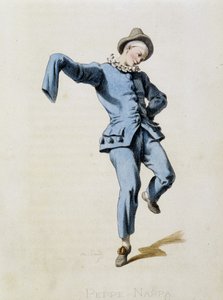 Peppe Nappa (Pierrot veya Peppe-Nappa) “Masques et bouffons”tan (İtalyan komedisi), metin ve çizimler Maurice Sand