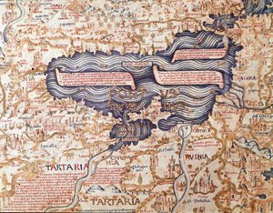 Brother Maurus (Mauro) Camaldolese 1459 Biblioteca Marciana, Venedik Dünya Haritasının Görünümü by Mauro Fra