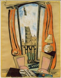 Pencereden görünüm (Eyfel Kulesi) by Max Beckmann