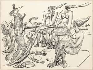 kuş oyunu by Max Beckmann