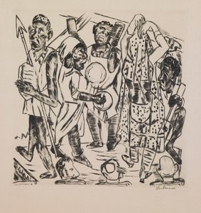 Black Dance, “Annual Fair” portföyünden 9. levha by Max Beckmann