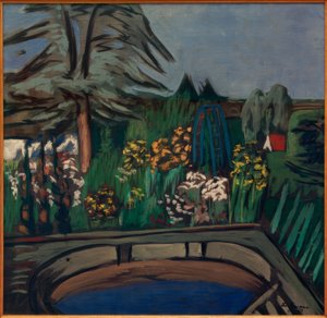 çiçek açan bahçe by Max Beckmann