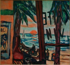 Cafe Bandol by Max Beckmann