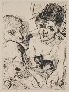 Akşam (Battenberglerle Otoportre), “Yüzler” portföyünden 10 numaralı plaka by Max Beckmann
