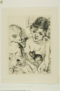 Akşam, yüzlerden onuncu tabak by Max Beckmann