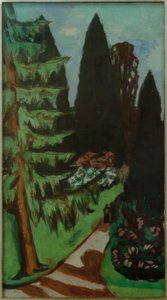 Eyckenstein-Zypressen by Max Beckmann